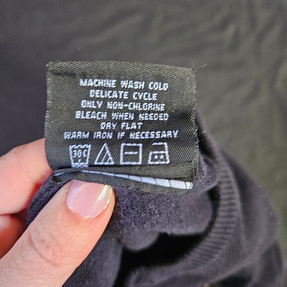 Polo Jeans Co. Ralph Lauren Black Sweater Size M V Neck Pull Over Preppy - Picture 5 of 8